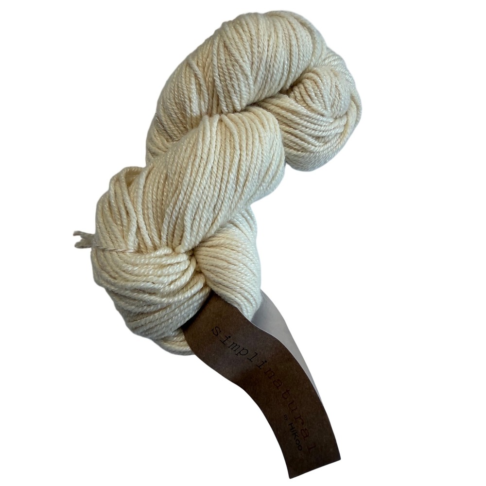 New HiKoo Simplinatural Yarn Natural Cream Alpaca Merino Silk Soft